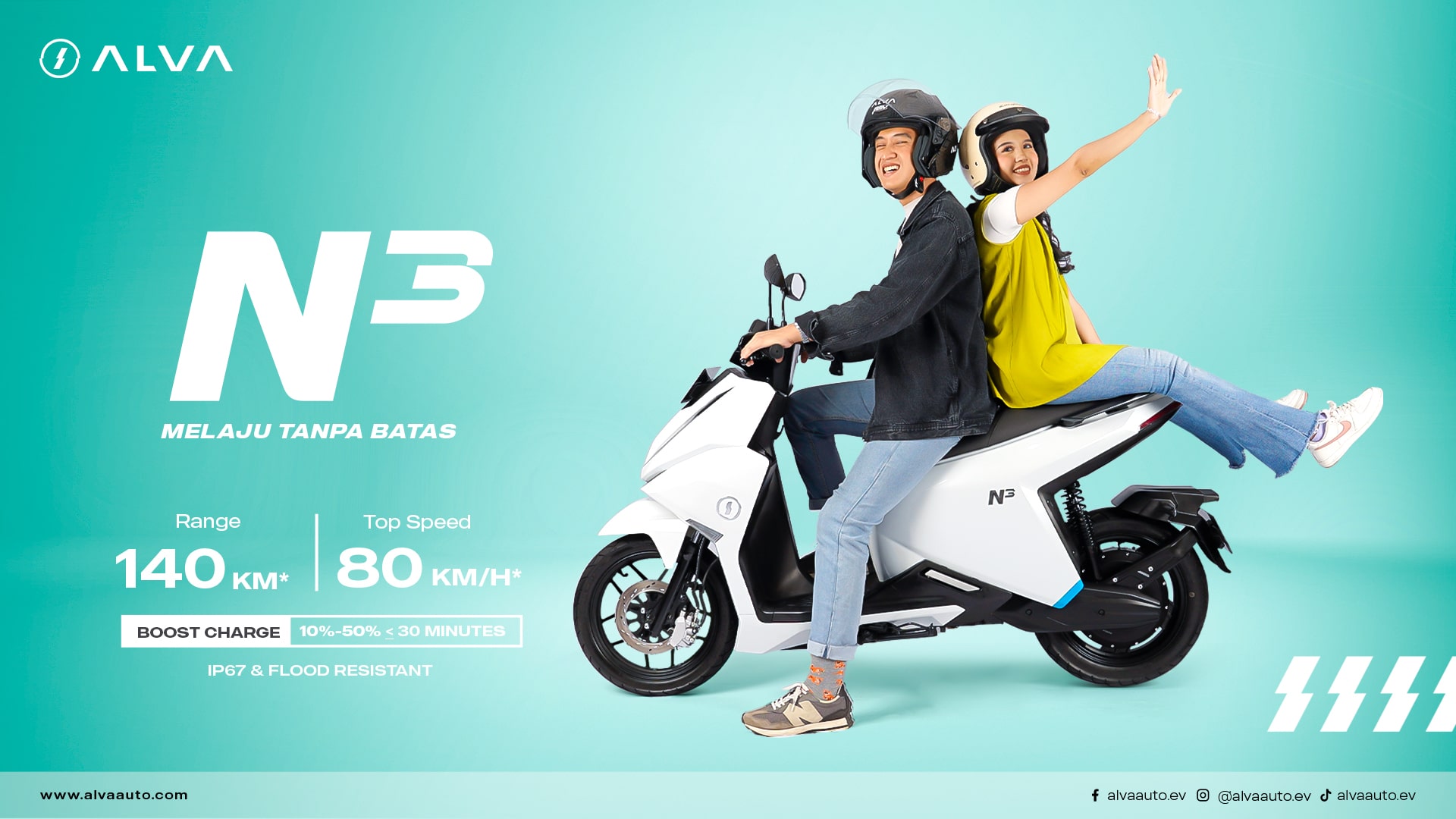 Riding Aman dan Hemat dengan Motor Listrik ALVA N3 - Blog ALVA Auto